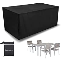 HOCOSY Funda para Mesa de Jardín- Fundas de Muebles Oxford- Impermeable Anti-UV Resistente al Polvo- 210D- 200 X 160 X…
